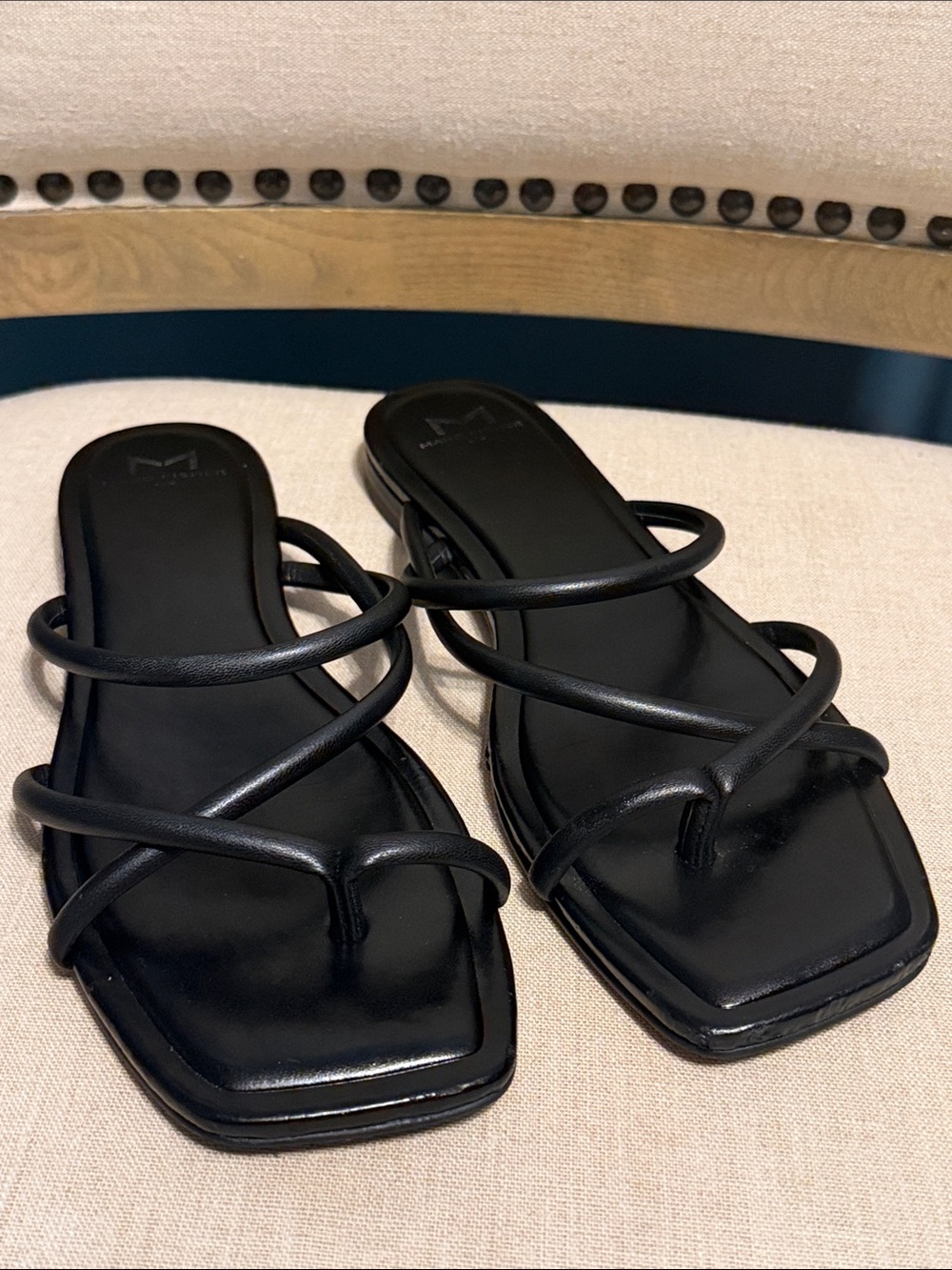 Marc Fisher Black Multi-Strap Sandals Size 8.5